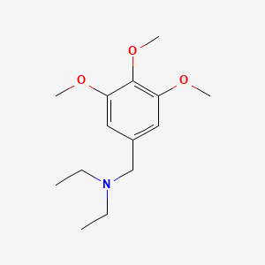 molecular formula C14H23NO3 B14358458 N-ethyl-N-[(3,4,5-trimethoxyphenyl)methyl]ethanamine CAS No. 92331-45-8