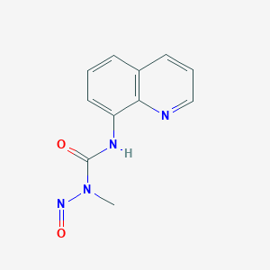molecular formula C11H10N4O2 B14358501 Urea, 1-methyl-1-nitroso-3-(8-quinolyl)- CAS No. 91091-63-3