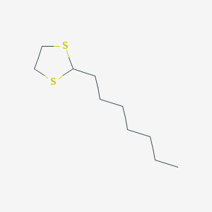 molecular formula C10H20S2 B14358522 2-Heptyl-1,3-dithiolane CAS No. 93215-67-9