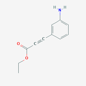molecular formula C11H11NO2 B1435853 Ethyl 3-(3-aminophenyl)prop-2-ynoate CAS No. 1379318-74-7