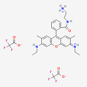 molecular formula C32H34F6N4O6 B1435854 Rhodamine 6G ethylenediamine amide bis (trifluoroacetate) CAS No. 591742-74-4