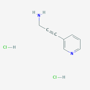 molecular formula C8H9ClN2 B1435855 3-(Pyridin-3-yl)prop-2-yn-1-amine dihydrochloride CAS No. 777856-64-1