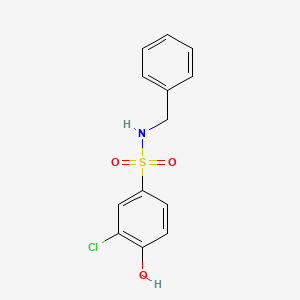 molecular formula C13H12ClNO3S B14358600 N-Benzyl-3-chloro-4-hydroxybenzene-1-sulfonamide CAS No. 96155-80-5