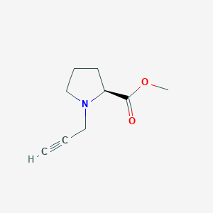 molecular formula C9H13NO2 B1435865 methyl (2S)-1-(prop-2-yn-1-yl)pyrrolidine-2-carboxylate CAS No. 103711-16-6
