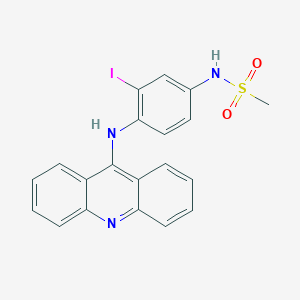 molecular formula C20H16IN3O2S B14358653 N-{4-[(Acridin-9-YL)amino]-3-iodophenyl}methanesulfonamide CAS No. 90663-24-4