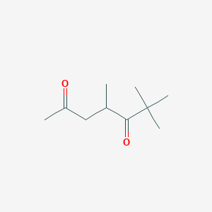 molecular formula C10H18O2 B14358654 4,6,6-Trimethylheptane-2,5-dione CAS No. 93370-94-6