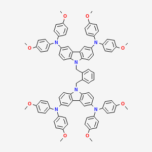 molecular formula C88H76N6O8 B1435868 9,9'-[1,2-Phenylenebis(methylene)]bis[N3,N3,N6,N6-tetrakis(4-methoxyphenyl)-9H-carbazole-3,6-diamine] CAS No. 1801701-58-5