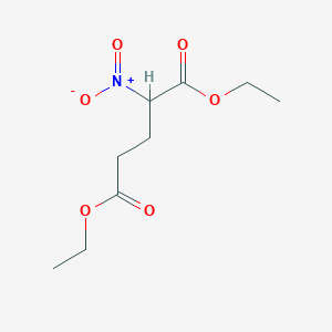 molecular formula C9H15NO6 B14358684 Pentanedioic acid, 2-nitro-, diethyl ester CAS No. 90609-42-0