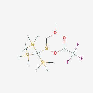 molecular formula C14H32F3O3Si4 B14358719 CID 78069438 
