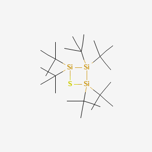 molecular formula C24H54SSi3 B14358722 Hexa-t-butylthiatrisiletane CAS No. 93194-14-0