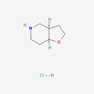 B1435875 (3aR,7aS)-2,3,3a,4,5,6,7,7a-octahydrofuro[3,2-c]pyridine;hydrochloride CAS No. 1629784-77-5