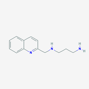 molecular formula C13H17N3 B14358803 N~1~-[(Quinolin-2-yl)methyl]propane-1,3-diamine CAS No. 90936-75-7