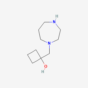 molecular formula C10H20N2O B1435882 1-[(1,4-Diazepan-1-yl)methyl]cyclobutan-1-ol CAS No. 2098500-79-7