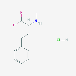 molecular formula C11H16ClF2N B1435884 (1,1-Difluoro-4-phenylbutan-2-yl)(methyl)amine hydrochloride CAS No. 2044723-13-7