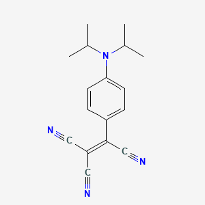 molecular formula C17H18N4 B14358846 {4-[Di(propan-2-yl)amino]phenyl}ethene-1,1,2-tricarbonitrile CAS No. 95480-05-0