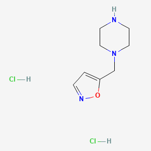molecular formula C8H15Cl2N3O B1435885 1-[(1,2-噁唑-5-基)甲基]哌嗪二盐酸盐 CAS No. 2060040-69-7