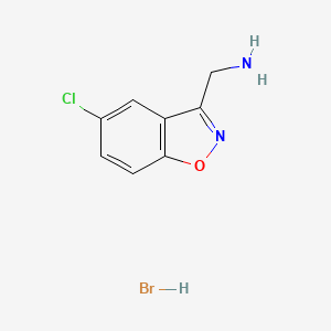 molecular formula C8H8BrClN2O B1435886 (5-Chloro-1,2-benzoxazol-3-yl)methanamine hydrobromide CAS No. 2097936-28-0