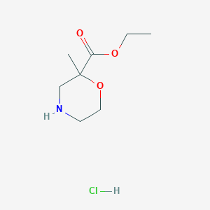 molecular formula C8H16ClNO3 B1435889 Ethyl 2-methylmorpholine-2-carboxylate hydrochloride CAS No. 2060062-09-9