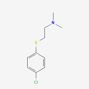 molecular formula C10H14ClNS B14358904 ETHYLAMINE, 2-((p-CHLOROPHENYL)THIO)-N,N-DIMETHYL- CAS No. 90945-21-4