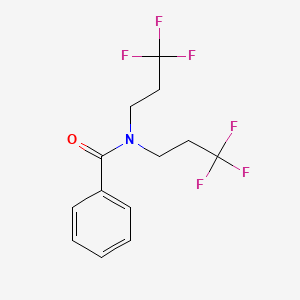 molecular formula C13H13F6NO B14358918 N,N-Bis(3,3,3-trifluoropropyl)benzamide CAS No. 90238-19-0