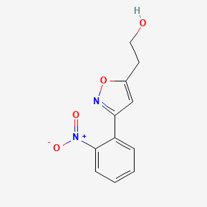 molecular formula C11H10N2O4 B1435892 2-[3-(2-Nitro-phenyl)-isoxazol-5-yl]-ethanol CAS No. 1261236-27-4