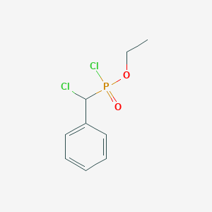 molecular formula C9H11Cl2O2P B14358941 Phosphonochloridic acid, (chlorophenylmethyl)-, ethyl ester CAS No. 92074-50-5