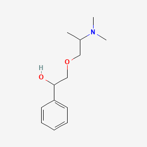molecular formula C13H21NO2 B14358947 alpha-((2-(Dimethylamino)propoxy)methyl)benzyl alcohol CAS No. 93309-65-0