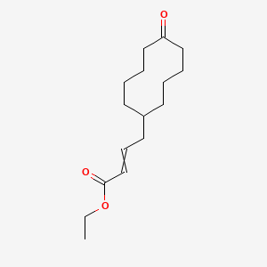 molecular formula C16H26O3 B14358950 Ethyl 4-(6-oxocyclodecyl)but-2-enoate CAS No. 92241-49-1