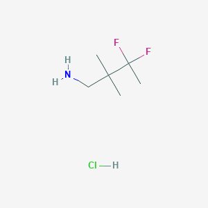 molecular formula C6H14ClF2N B1435896 3,3-Difluoro-2,2-dimethylbutan-1-amine hydrochloride CAS No. 2060007-94-3