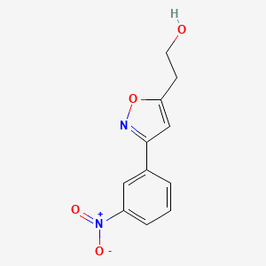 molecular formula C11H10N2O4 B1435897 2-[3-(3-Nitro-phenyl)-isoxazol-5-yl]-ethanol CAS No. 1231244-45-3