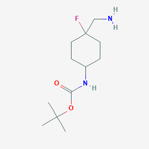 tert-butyl N-[4-(aminomethyl)-4-fluorocyclohexyl]carbamate