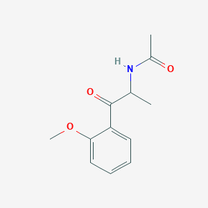 molecular formula C12H15NO3 B1435906 N-[1-(2-methoxyphenyl)-1-oxopropan-2-yl]acetamide CAS No. 2097893-92-8