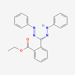 molecular formula C22H20N4O2 B14359060 Ethyl 2-{[(E)-phenyldiazenyl](2-phenylhydrazinylidene)methyl}benzoate CAS No. 92997-43-8