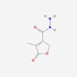 molecular formula C6H8N2O3 B143591 4-Methyl-5-oxo-2,5-dihydrofuran-3-carbohydrazide CAS No. 137910-48-6