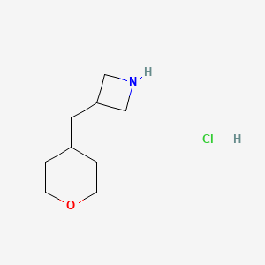 molecular formula C9H18ClNO B1435910 3-[(Oxan-4-yl)methyl]azetidine hydrochloride CAS No. 2089258-36-4