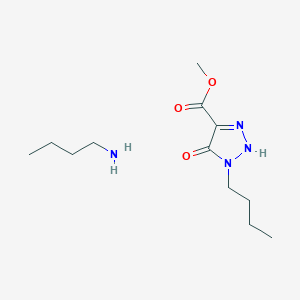 molecular formula C12H24N4O3 B14359114 butan-1-amine; methyl 1-butyl-5-oxo-2H-triazole-4-carboxylate CAS No. 90996-96-6