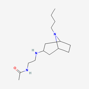 molecular formula C15H29N3O B14359120 N-{2-[(8-Butyl-8-azabicyclo[3.2.1]octan-3-yl)amino]ethyl}acetamide CAS No. 94656-14-1