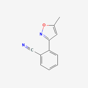 molecular formula C11H8N2O B1435918 2-(5-Methyl-isoxazol-3-yl)-benzonitrile CAS No. 1261236-64-9