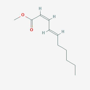 molecular formula C₁₁H₁₈O₂ B143592 2,4-癸二烯酸，甲酯，(2E,4E)- CAS No. 4493-42-9