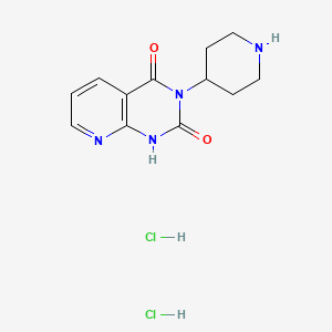 molecular formula C12H16Cl2N4O2 B1435920 3-(piperidin-4-yl)-1H,2H,3H,4H-pyrido[2,3-d]pyrimidine-2,4-dione dihydrochloride CAS No. 2097932-39-1