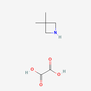 molecular formula C7H13NO4 B1435927 3,3-dimethylazetidine; oxalic acid CAS No. 2097924-40-6