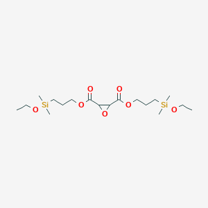 molecular formula C18H36O7Si2 B14359299 Bis{3-[ethoxy(dimethyl)silyl]propyl} oxirane-2,3-dicarboxylate CAS No. 90161-35-6