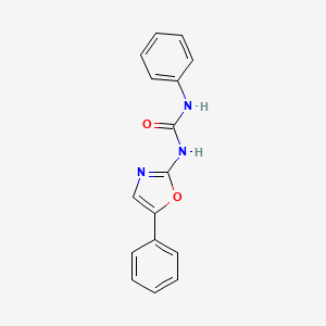 molecular formula C16H13N3O2 B14359326 N-Phenyl-N'-(5-phenyl-1,3-oxazol-2-yl)urea CAS No. 90831-46-2