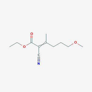 molecular formula C11H17NO3 B14359386 Ethyl 2-cyano-6-methoxy-3-methylhex-2-enoate CAS No. 90158-43-3