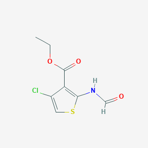 molecular formula C8H8ClNO3S B14359399 Ethyl 4-chloro-2-formamidothiophene-3-carboxylate CAS No. 90312-15-5