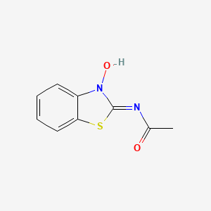 molecular formula C9H8N2O2S B14359431 N-(3-Hydroxy-1,3-benzothiazol-2(3H)-ylidene)acetamide CAS No. 90417-41-7