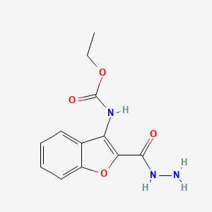 molecular formula C12H13N3O4 B14359454 Ethyl [2-(hydrazinecarbonyl)-1-benzofuran-3-yl]carbamate CAS No. 91625-92-2