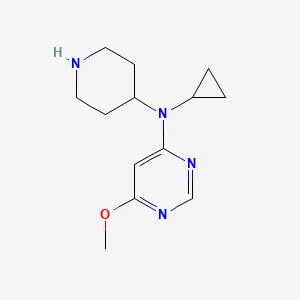 molecular formula C13H20N4O B1435946 N-cyclopropyl-6-methoxy-N-(piperidin-4-yl)pyrimidin-4-amine CAS No. 2097937-35-2