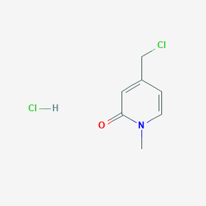 molecular formula C7H9Cl2NO B1435947 4-(Chloromethyl)-1-methyl-1,2-dihydropyridin-2-one hydrochloride CAS No. 2097936-40-6