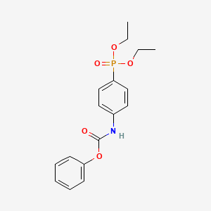 molecular formula C17H20NO5P B14359481 Diethyl {4-[(phenoxycarbonyl)amino]phenyl}phosphonate CAS No. 90906-96-0